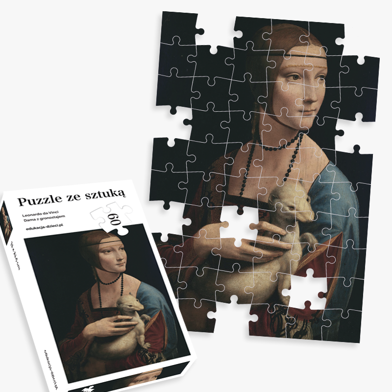 puzzle ze sztuką dama z gronostajem